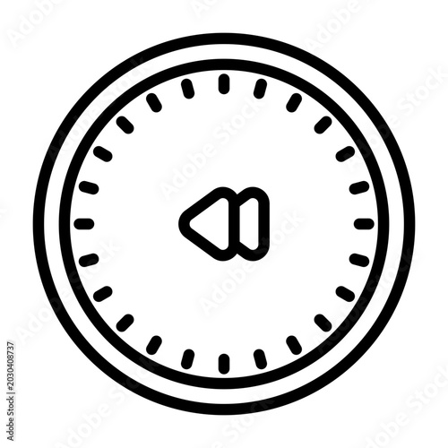 Obraz na płótnie Rewind Time Vector Icon