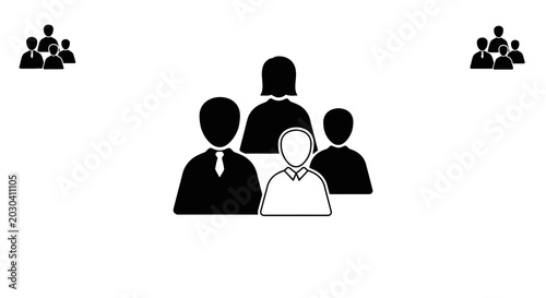 Konstfotografi Group of business people icons together.