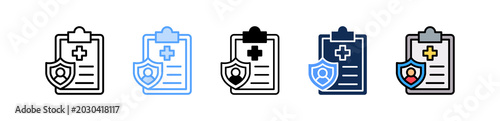 Insurance Coverage Icon Multiple Style
