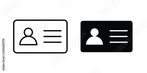 Bild auf Leinwand Identification card icon for graphic and web