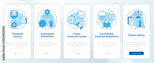 Foto Legal tech platform tools blue onboarding mobile app screen