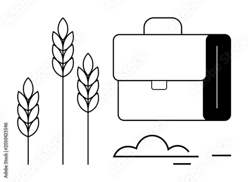 Tableau sur toile Sustainable farming, agribusiness, rural economy, crop management, eco-conscious trade, agronomics