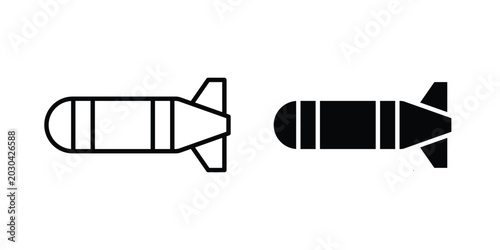 Fotografía Torpedo icon for graphic and web