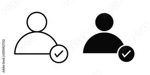 Foto Verified user icon for graphic and web