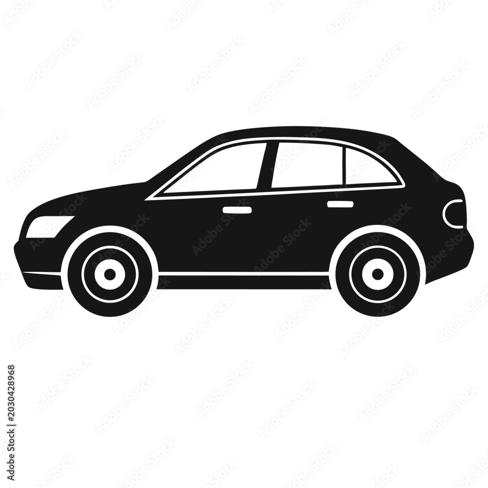 Fototapeta premium car-silhouette-vector-icon-on-white-background.svg