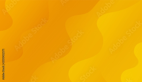 Foto Vibrant orange and yellow wavy gradient background with smooth fluid shapes, abs
