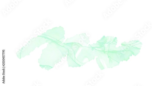 Konstfotografi Mint green alcohol ink flowing band decorative illustration