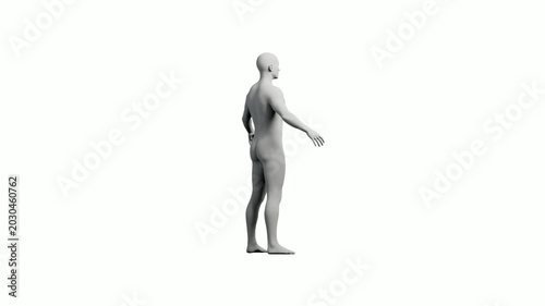 360 Turntable Mannequin in White Background