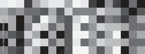 Abstract grayscale mosaic pattern geometric background with pixelated squares and varied shades modern digital art texture Vector illustration