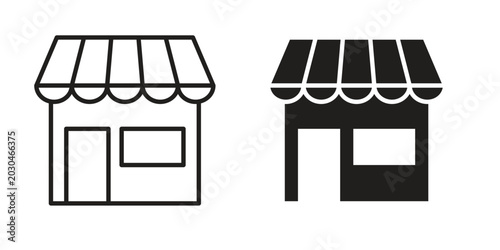 Foto Store icon collection on white background. Vector icon art.
