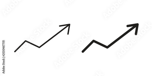 Trend Arrow icon collection on white background. Vector icon art.