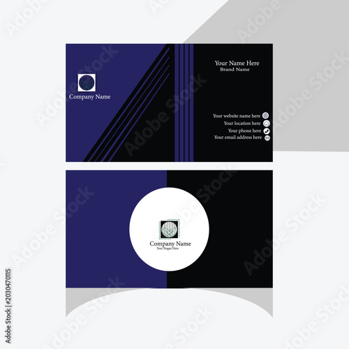 Creative corporate identity template with business card