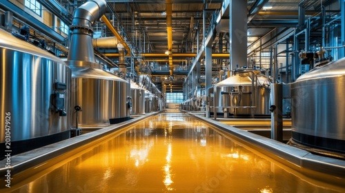 Industrial Production Tanks in a Large Manufacturing Facility