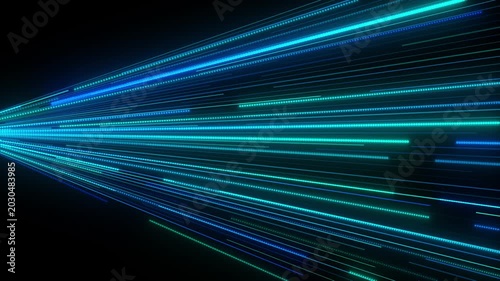 Digital Traffic Light Technology Internet Stream Super Fast Speed on Black Background