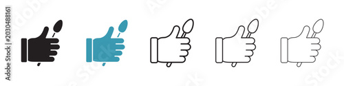 Obraz na plátně Good food icon in flat style. Basic vector symbol illustration