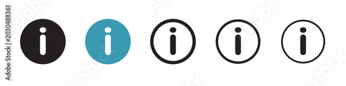 Information icon in flat style. Basic vector symbol illustration