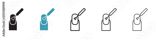 Quadro em tela Manicure icon in flat style. Basic vector symbol illustration