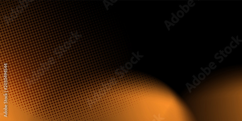 Принти на полотні Spooky Halloween banner background with blurred orange moon and creepy hand-drawn lettering
