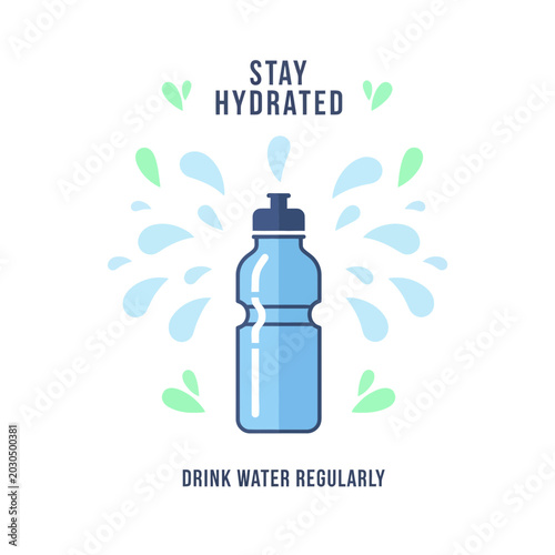 Εκτύπωση καμβά Stay Hydrated Drink Water Bottle