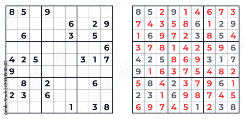 Hard Sudoku Puzzle with Solution for Adults and Teens