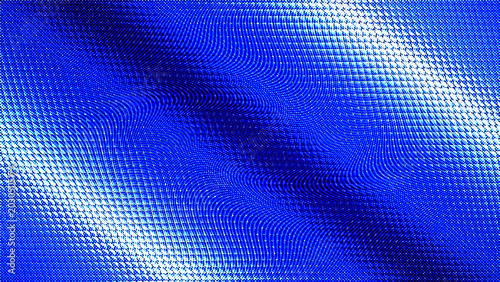 Abstract blue background with a textured wave pattern, digital art design with a halftone dot effect and a gradient of light and dark shades