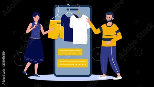Online Shopping Concept Animation With Alpha