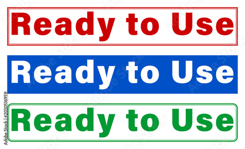 Three ready to use labels with different colors and transparent background