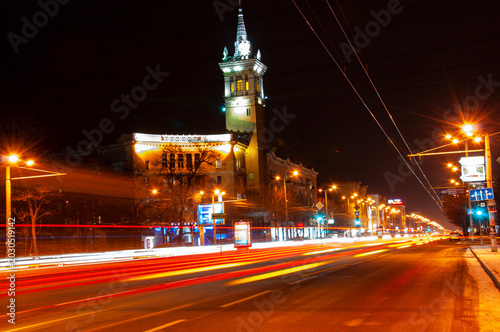 Εκτύπωση καμβά The night city of Zaporizhzhia, which is located in Ukraine
