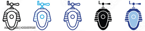Foto Squat Toilet icon set multiple style collection
