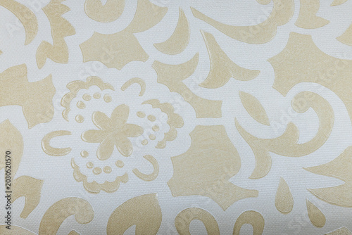 Elegant damask style textile texture with floral ornament