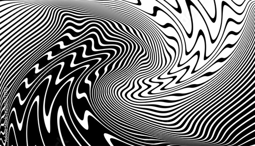 Black and White Wavy Lines ...