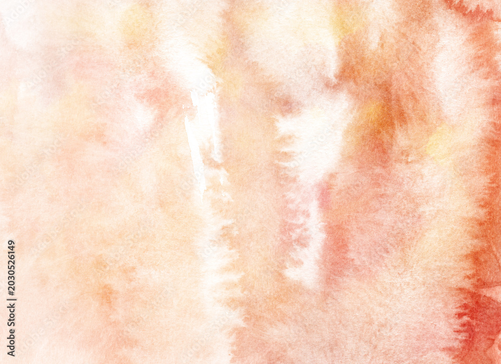 Fototapeta premium Soft watercolor abstract texture with delicate blending of warm pastel tones for artistic backgrounds