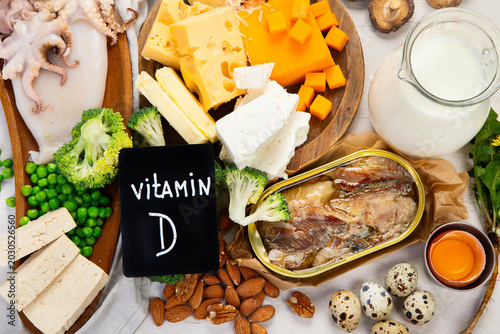 Products containing vitamin D.