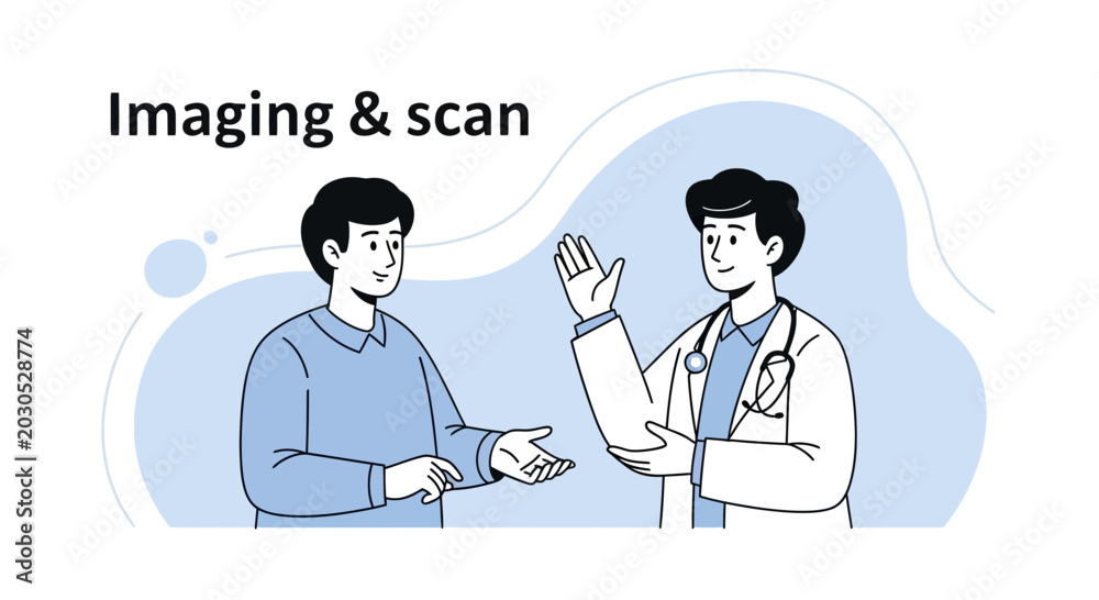 Fototapeta premium Doctor consulting patient about medical imaging and scan results