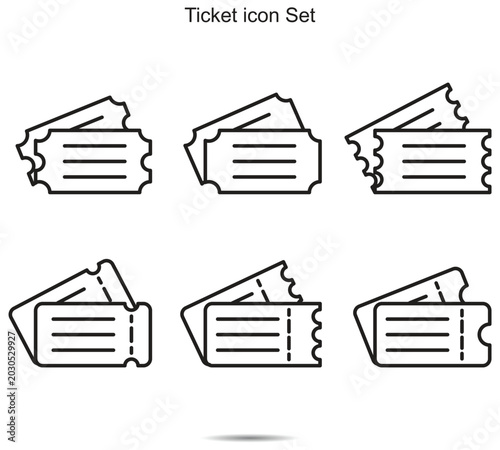 Ticket icons Set