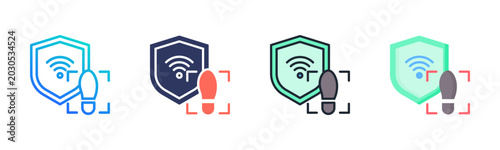 Photos Perimeter Icon Set Multiple Style Collection