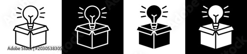 Foto Creative Icon Black And White Vector Illustration.