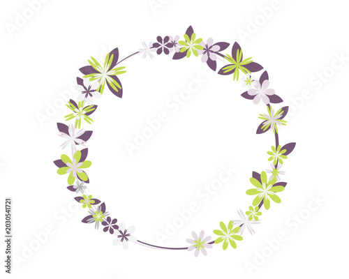 vintage floral frame isolated on white background