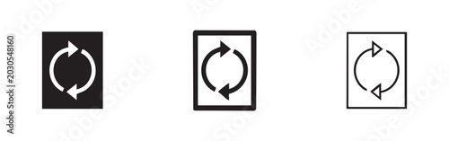Photography Refresh Update Recycle Arrows Square Icon