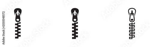 Tableau sur toile Clothing Zipper Icons for Textile and Apparel Design