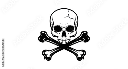 Bild auf Leinwand Skull and Crossbones Icon Vector