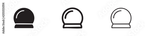 Tableau sur toile Snow Globe or Crystal Ball Icon