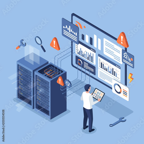 Φωτογραφία Server Monitoring and Maintenance with Alert System and Technician