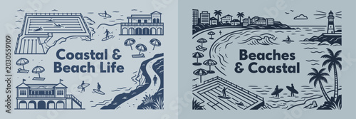 Cuadro en lienzo Sydney Coastal Life and Beach Landscapes