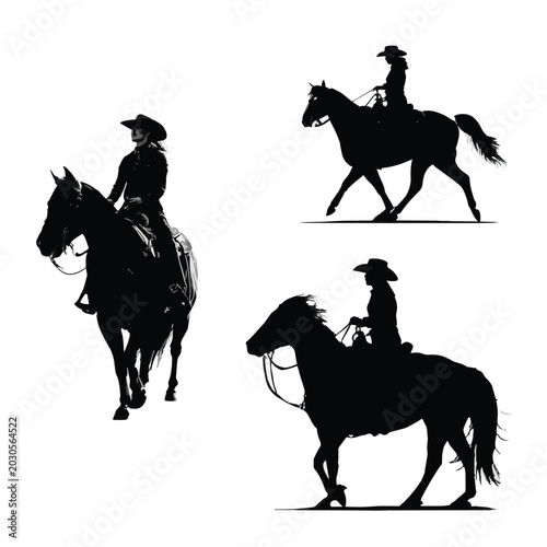 horse and rider silhouette