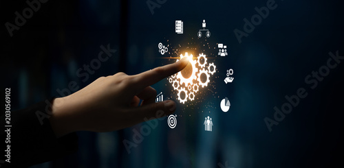 Fotografía Strong teamwork boosts productivity through collaboration, shared goals, and communication strategies that align team dynamics with a unified business vision