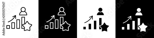 Bild auf Leinwand Scale black and white icon design concept