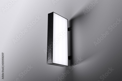 Realistic Long Signboard Blank