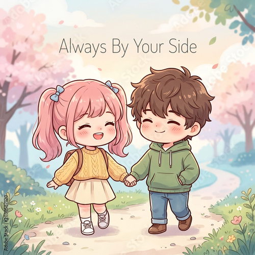 Cute Illustration of a Youn...