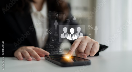 Foto Concept of human resources metrics and workforce analytics